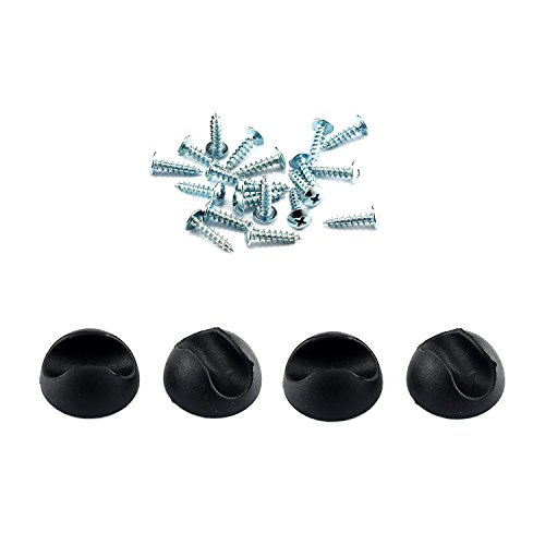 3S 16" Two-Rod Heavy Duty Hairpin Legs 1/2" Set of 4 Table Legs, Satin Black, Metal Legs, Screws Included