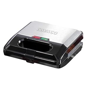 Daewoo-SDA1562-3-in-1-Snack-Maker-Sandwich-Waffle-Panini-Press-with-Detachable-Plate-and-Non-Stick-Coating-Cool-Touch-Housing-and-2-Indicator-Lights-Controlled-by-Termostat-Silver Daewoo SDA1562 3-in-1 Snack Maker, Sandwich, Waffle & Panini Press with Detachable Plate and Non-Stick Coating Range…