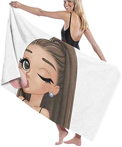 FlypoYocDirect Ari-Ana Cute Gran-De Luxury Hotel and Spa Bath Towels, Beach Towel Large Beach Blanket Towel - Ultra Soft Super Water Absorbent Multi-Purpose Beach Throw Oversized 31.5" X 51.2"