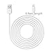 Enther (6 feet) USB to Lightning Cable MFI Apple Certified 3 Pack Charging Cord for Fast Data Transfer and Charge - Thick/White(2 Meter)