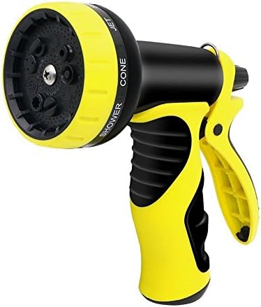 Rowai Garden Hose Nozzle, Water Hose Nozzle Spray Nozzle 9 Patterns High Pressure Garden Sprayer, Ideal for Watering Lawn, Garden and Pets, Car Wash