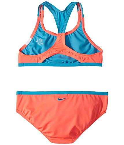 Nike Kids Girl's Macro Swoosh Racerback Sport Top Brief Set (Big Kids) Hot Punch 14 (Big Kids) - Thumbnail 2