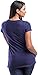 Empire Waist Nursing Top Breastfeeding Tee Shirt (Medium, Indigo)