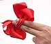 CÉLLOT 40Pcs 4.5 Inches Boutique Pops Hair Bows Elastic Hair Ties Grosgrain Ribbon Big Cheer Bow Ponytail Holder Rubber Hair Bands for Baby Girls In Pairs