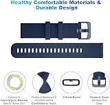 Wownadu 18mm Silicone Watch Strap Navy Blue for Garmin Vivoactive 4S, Venu 3S/2S view 2