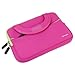 Evecase Ultra Portable Travel Carrying Neoprene Sleeve Case Bag with Handle & Accessory Pocket for Leapfrog Epic/LeapPad Platinum/LeapPad Ultra XDI 7'' Kids Tablet - Hot Pink