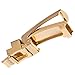 SlideBelts Top Grain Leather Ratchet Belt (Walnut with Gold Buckle, Up to 48