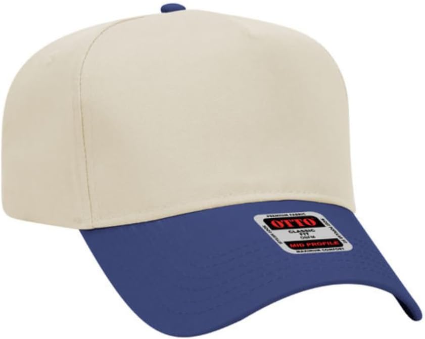 Valucap - Five-Panel Twill Cap - 8869 - Adjustable - Black at