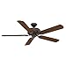 Casablanca 55006 Ainsworth Gallery 60-Inch 5-Blade Single Light Ceiling Fan, Onyx Bengal with Distressed Walnut/Dark Walnut Blades and Toffee Glass Bowl Light
