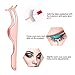 Jovitec Fake Eyelashes Applicator Tool, Slant Tip Hair Tweezers, Eyebrow Tweezers Eyebrow Scissors, 4 Pieces with Black Velvet Bag (Rose Gold)