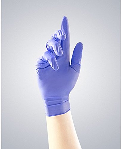 The Basic Nitrile Exam Gloves - Medical Grade, Powder Free, Latex Rubber Free, Disposable, Non Sterile, Food Safe, Textured, Indigo Color, Convenient Dispenser Pack of 100 (XL) Size XL