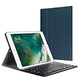 Fintie iPad 9.7 Inch 2017 / iPad Air 2 / iPad Air Keyboard Case - Slim Shell Stand Cover with Magnetically Detachable Wireless Bluetooth Keyboard for Apple iPad 9.7 2017, iPad Air 1 2, Navy