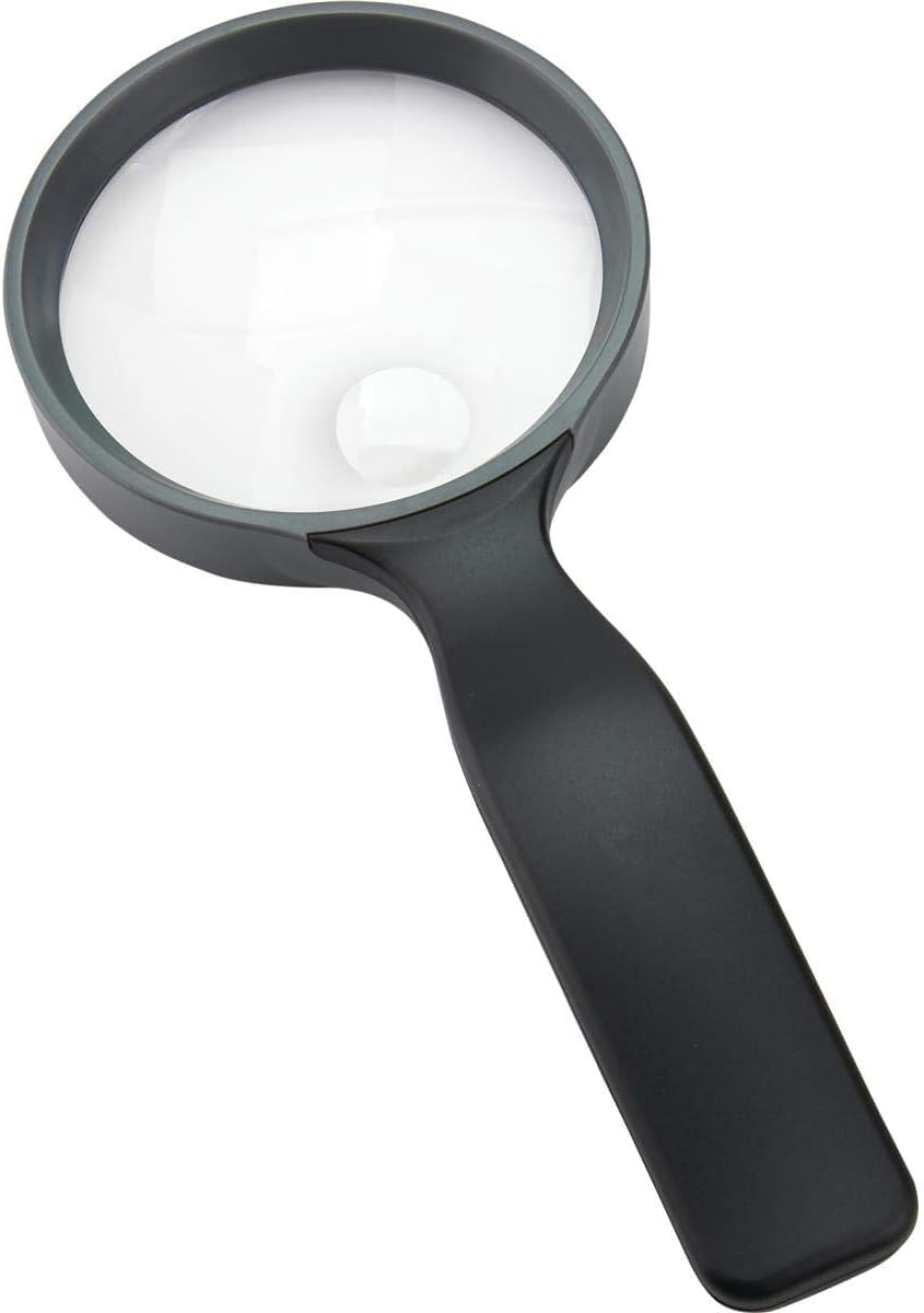 Carson Handheld Magnifier, Black, 3.5" Lens
