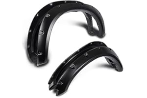 G-PLUS Fender Flares, Compatible with Dodge Ram 1500 2009-2018, Compatible with Dodge Ram 1500 Classic 2019-2022(Excludes R/T and Rebel Models),Paintable Smooth Matte Black Pocket Riveted Style