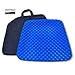 Gel Seat Cushion & Non-Slip Cover; Honeycomb Egg Crate Design Sitter Absorbs Pressure Points, Orthopedic Memory Foam Helps Back, Tailbone & Sciatica Pain Relief; Office Chair, Car Seat,Wheelchair