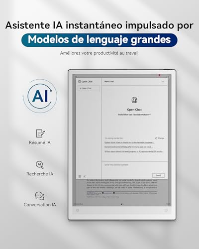 AINOTE 2, Tablet de Papel 10.65", para Reuniones. Libreta Digital Ultra-fina 4.2mm con Voz a Texto, Transcripción en 16 Idiomas y Escritura a Texto. Ideal para Trabajo y Estudio (Lápiz incluido)