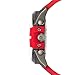 Diesel Men's Mega Chief Quartz Stainless Steel and Silicone Chronograph Watch, Color: Grey, Red (Model: DZ4427)