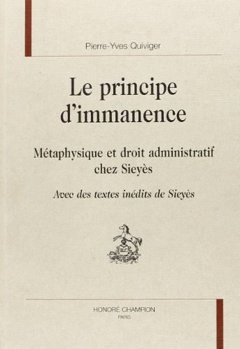 Le  principe d'immanence