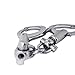 Funny Steel Double Lock Handcuff Asjustable for Police for Security Guards, Law Enforcement, Military, Concerned Citizens Roll Play Training-Silver