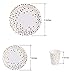 Gold Plates and Cups set for 50 - Disposable Gold paper plates and cups 150 pcs total. Bonus Party Printables Ebook included