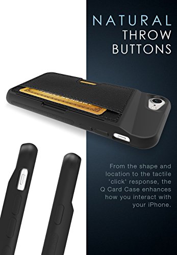 Smartish iPhone 7/8 Wallet Case - Wallet Slayer Vol. 2 [Slim Protective Kickstand] Credit Card Holder for Apple iPhone 8/7 (Silk) - Black Onyx - Thumbnail 6