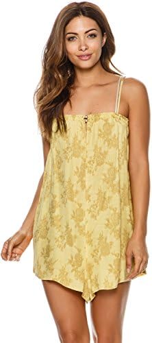 New Saltwater Luxe Women's Babetown Romper Soft Rayon Yellow