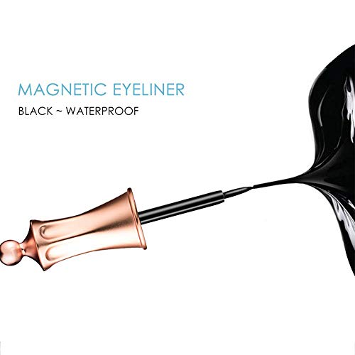 Magnetic Eyeliner With 3D Magnetic Eyelashes & Tweezers, Foonee Black Waterproof Magnetic Liquid Eyeliner For Use With Magnetic False Lashes