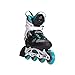K2 Skate Women's Alexis Pro 84 Inline Skates, White/Blue/Gold, 9