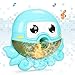 Baby Bath Bubble Machine Automatic Bubble Blower Battery Operated Musical Octopus Bath Bubble Toys for Infant Baby Children Kids Happy Tub Time