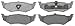 ACDelco Silver 14D658 (19286061) Organic Rear Disc Brake Pad Set