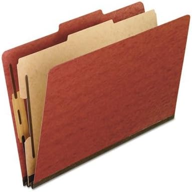 PFX1157R UNITED STATIONERS (OP) PRESSBOARD CLASSIFICATION FOLDE LTTR 4 SEC RED 1