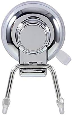 Ruichicoo 1 Pack Double Suction Cup Bath Towel Hooks with Stainless Steel, Heavy Duty Suction Cup Holds Up to 7KG Wall Hooks, Kitchen and Bathroom Suction Hangers (1)