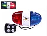 Wolfride® Cycling Bike Electric Horn [4 Sounds] Bicycle Police Siren Bell [6 LED Lights]