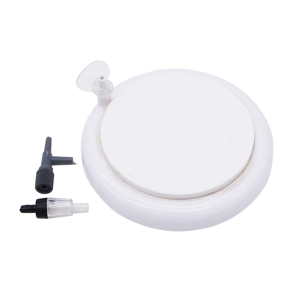DollaTek Aquarium Oxygen-enriching Disk Stone Atomized Nano Bubble Stone Bubble Disk (50mm diameter white)
