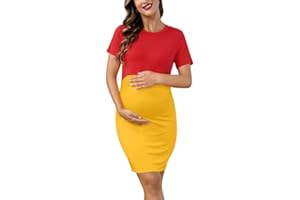 For G and PL Women Halloween Winnie The Poh Mini Dresses Pregnancy Nursing Short Sleeve Maternity Costume Multicoloured XXL