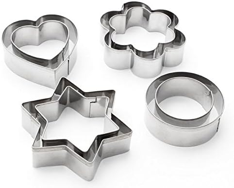 430 Stainless Steel Cookie Cutter Handcraft DIY Muffins Cookies Cake Molds Fondant Flower Cake Mold Set of 8