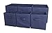 Sodynee Foldable Cloth Storage Cube Basket Bins Organizer Containers Drawers, 6 Pack, Navy Blue