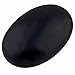 Rockcloud Oval Worry Stones,Palm Pocket Energy Stone,Healing Crystal with Velvet Bag,Black Obsidian