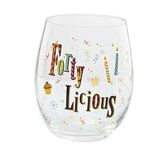 40th birthday champagne glass