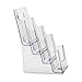 Dazzling Displays Clear Acrylic 4-Tier Brochure Holder for 6