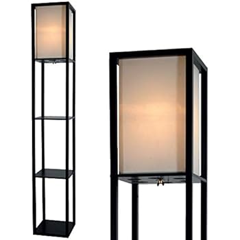 Floor Lamp with Shelves by Light Accents - Shelf Floor Lamp - 3 Shelf Lamp Standing Floor Lamp with Shelves 63