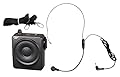 PYLE-PRO PWMA50B 50 Watts Portable Waist-Band Portable PA System with Headset Microphone, Rechargeable Batteries (Color Black)