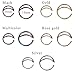 Tunsun Stainless Steel Moon Nose Ring Hoop Indian Nose Ring Septum Ring Nose Jewelry Nose Piercing Small Nose Hoop