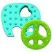 KUTE KEIKI Baby Teething Toys ★ 3 Multi-Colored Silicone Teether Toy Variety Pack ★ BPA FREE ★ Freezer & Dishwasher Safe ★ No Lead, Cadmium, or Heavy Metals ★ FREE BONUS: Teething Necklace Attachment