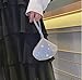 TOPCHANCES Women's Triangle Bling Clutch Purses and Handbags, Rhinestone Evening Bags and Clutches for Women Gilrs (Silver)