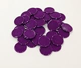 Plastic Counters: Purple Color Gaming Tokens (Hard Colored Plastic Coins, Markers and Discs for Bingo Chips, Tiddly Winks, Checkers, and Other Board Game Playing Pieces)