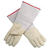 OFTEN Ultra Long Cryogenic Gloves Waterproof Protective Gloves Liquid Nitrogen Frozen Gloves Cold Storage,White,17.72"
