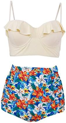 WOCACHI Women Swimsuit Big Promotion! Vintage Halter Bikinis Retro Underwired Bathing Suits