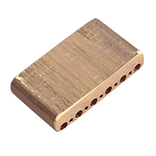 Baosity Brass Tremolo Block Sustain Bridge for Fender Strat Electric Guitar Replacement Parts - Thumbnail 4