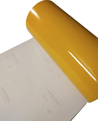 Signal Yellow Glossy 12" x 10 Foot Roll of Oracal 651 Permanent Adhesive-Backed Vinyl for Craft Cutters, Punches and Vinyl Sign Cutters - VinylXSticker